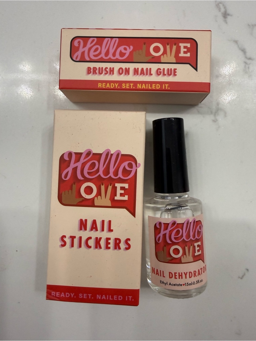Hello Love Nail Glue, Stickers, and Dehydrator Set